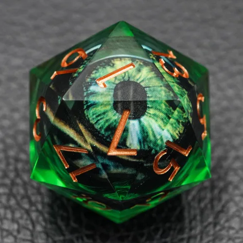 Vista 15 de Dados de mazmorras y dragones D20,3.346 in Dragon Eye D20,Dados de núcleo líquido para TTRPG