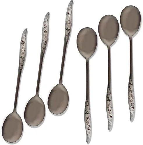 Vista 10 de [6 P] [Hecho en Corea] Cuchara de sopa estilo coreano de 8.5 pulgadas Premium 304 (18/10) Cucharas de postre de acero inoxidable Cuchara de cena