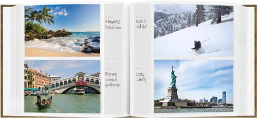 Vista 4 de Pioneer Photo Albums DA-200MAP/WM - Álbum de fotos de 200 bolsillos con cubierta de diseño de viaje impresa, mapas del mundo, 4 x 6 pulgadas