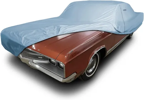 Vista 20 de iCarCover Funda de automóvil personalizada Premium para Chrysler Imperial 1957-1975, resistente, impermeable, para todo tipo de clima, lluvia Negro