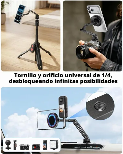 Vista 6 de CloudValley Soporte extendido para teléfono Ford Bronco 2021-2026 de 2/4 puertas, soporte magnético de aleación de aluminio, estable fuera