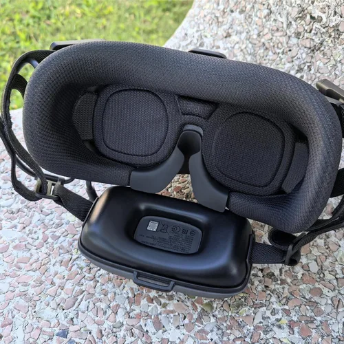 Vista 4 de Combo de acolchado de espuma y película de vidrio templado para DJI Goggles N3 – Almohadilla ocular a prueba de polvo y protector de pantalla HD