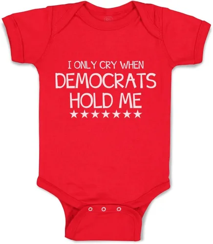 Vista 7 de Cute Rascals Body de bebé personalizado I Only Cry When Democrats Hold Me Boy & Girl Baby Clothes Cotton Solo un diseño blanco