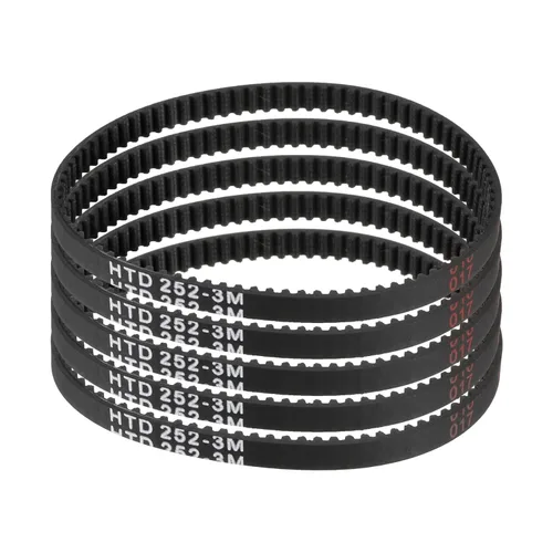 Vista 16 de uxcell 5 piezas HTD-3M Correa de distribución de goma 48 dientes, 144 mm de paso, 6 mm de ancho x 2,4 mm de altura, Correa de polea de distribución