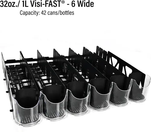 Vista 8 de Display Technologies Visi-Fast - Empujador de bebidas con resorte (paquete de 6) - Presentación de productos de bebidas sin esfuerzo para latas