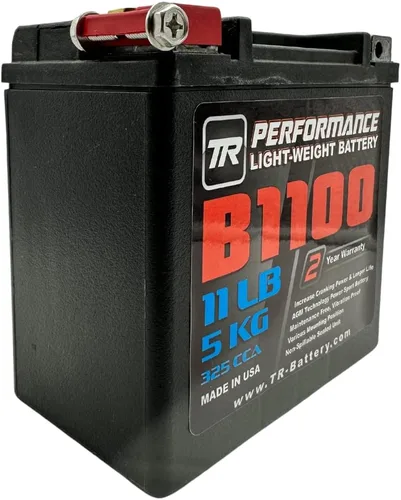 Vista 2 de Tomioka Racing Batería de 11.5 libras / 12.0 lbs 5.9 pulgadas (5.906 in) x 3.5 pulgadas (3.898 in) x 5.8 pulgadas (5.827 in). 325 CCA. Reserva de 14
