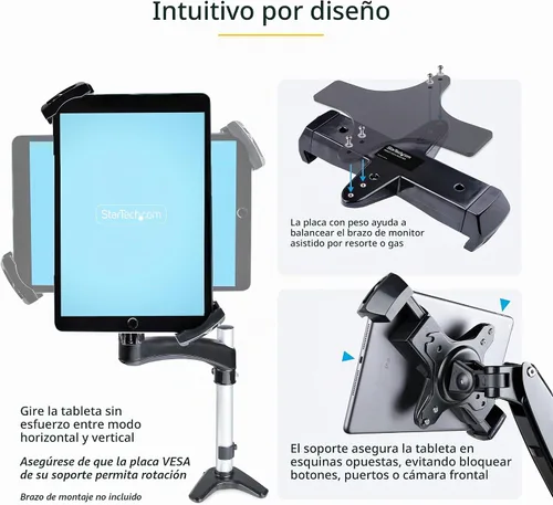 Vista 4 de StarTech VESA Mount Adapter hasta 4.4lb/2kg (Tablet-VESA-Adapter)