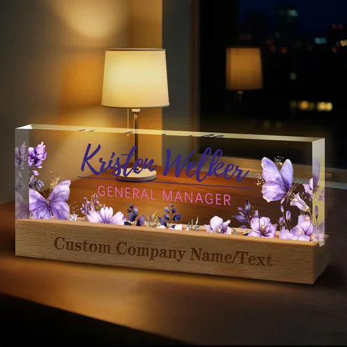 Vista 16 de Regalos personalizados para el día del jefe para hombres y mujeres, placa de nombre personalizada para escritorio, regalos personalizados