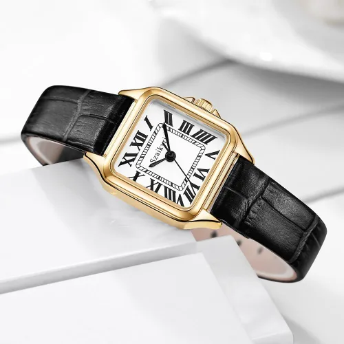 Vista 3 de Classic Relojes cuadrados de mujer con números romanos, de vestir, informal