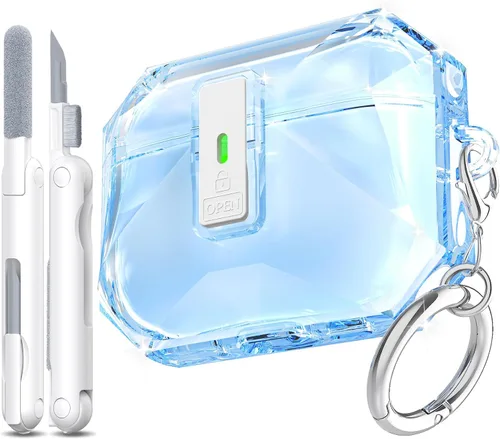 Vista 13 de R-fun Funda de carga compatible con AirPods de 2ª generación 2019, 1ª generación 2016, protección completa contra caídas, tapa desplegable