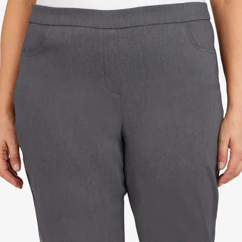 Vista 5 de Alfred Dunner Camisa con volantes delanteros para mujer Gris