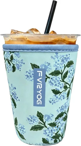 Vista 19 de Fundas de neopreno reutilizables aisladas para café helado, fundas para tazas de café helado, fundas para bebidas heladas y calientes