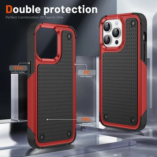 Vista 309 de Jeylly Funda para iPhone SE/Funda para iPhone 5S, Exterior de Plástico Duro que Absorbe Golpes + Interior de Silicona de Goma Defensor contra