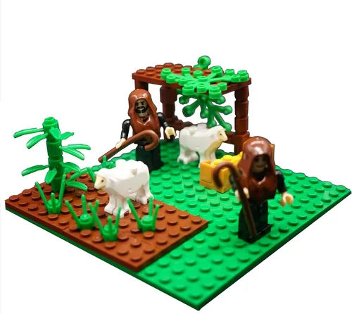 Vista 4 de Ultimate Play Set - Belén grande para interiores, 15 personajes, árboles - Juegos cristianos construibles para niños, relleno perfecto para calcetín