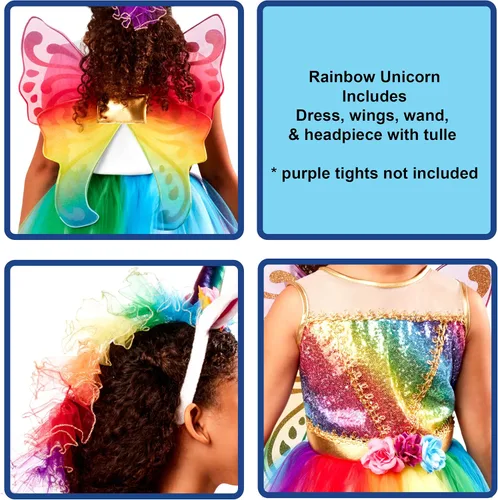 Vista 2 de Rubie's Girl's Forum Novelties Rainbow Unicorn Costume Dress