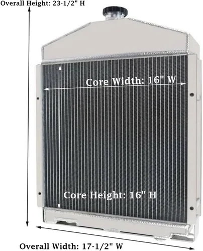 Vista 3 de ReadyCool Radiador para Internacional/Farmall 100 130 200 230 AV A-1 Super A Super C Super AV
