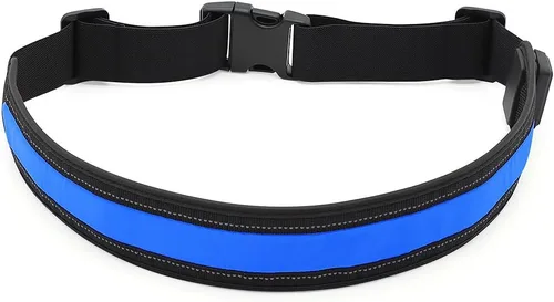 Vista 7 de BSEEN Cinturón LED para correr, cintura LED reflectante recargable por USB, cinturón de luz de seguridad intermitente para corredores, corredores