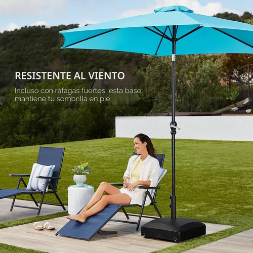 Vista 3 de Best Choice Products Base de Sombrilla Móvil Rellenable de Capacidad de 123 lb, Soporte de Mercado de Servicio Pesado para Patio, Terraza, Junto a