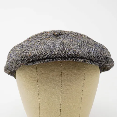 Vista 3 de Borges & Scott Dingwall - Gorra plana de 8 piezas, 100% lana tejida a mano, Harris Tweed, resistente al agua Marrón Perdiz