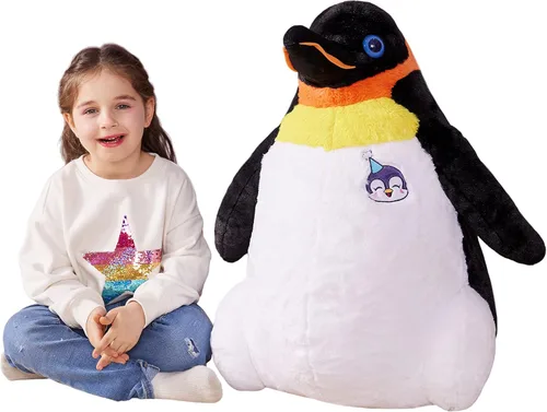 Vista 8 de IKASA Juguete de peluche de búho gigante, juguete de peluche grande de 23 pulgadas para niños, niñas, niños, novia y niños