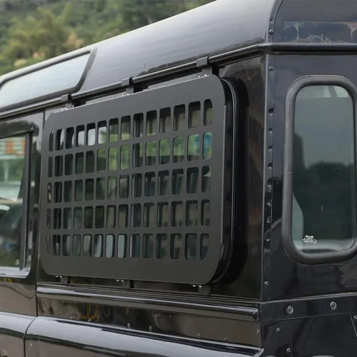 Vista 6 de YIWANG Para Land Rover Defender 110 90 2004-2022 estilo de coche aleación de aluminio negro ventana lateral de vidrio lateral panel protector