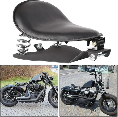 Vista 2 de Soporte de resorte de asiento de motocicleta de acero para asiento de motocicleta, soporte de placa base de montaje para Bobber Chopper, Popular