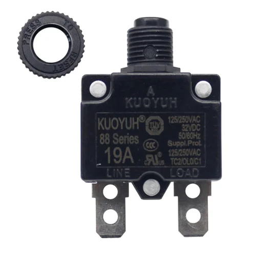 Vista 10 de KUOYUH Serie 88 125/250VAC 32VDC 50/60Hz Disyuntor de Sobrecarga Térmica 3-30A (3A)