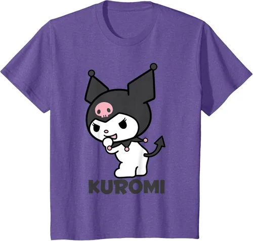 Vista 33 de Sanrio Kuromi - Camiseta con logotipo en la parte trasera Gris Oscuro