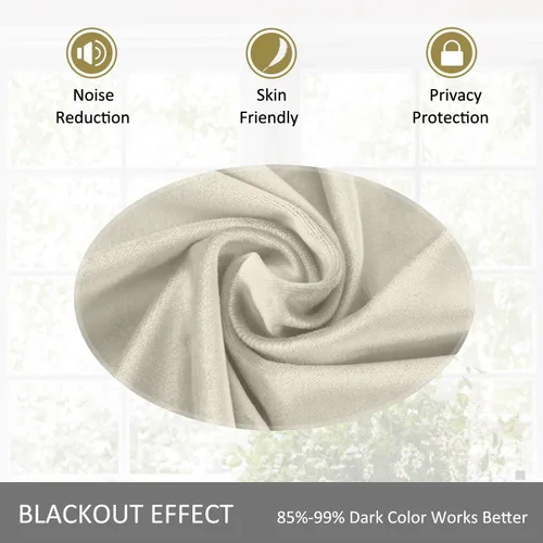 Vista 43 de cololeaf Panel de cortinas opacas de terciopelo con forro para cine en casa, cortina de ganchos planos para barra transversal o pista, 100 pulgadas
