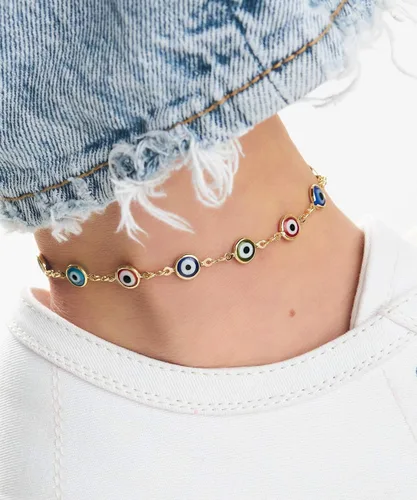 Vista 2 de Barzel Pulsera tobillera chapada en oro de 18 quilates, fabricada en Brasil, Latón