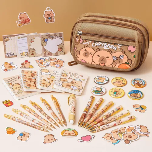 Vista 7 de Fimibuke Mochila escolar para niños y niñas, bonita mochila para niños pequeños, suministros escolares con bolsa para libros, estuche para lápices