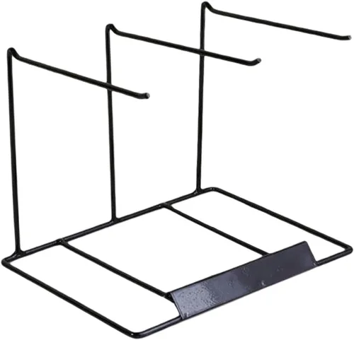 Vista 3 de Colaxi Soporte organizador de joyas de pie para mesa, moderno estante de metal para ganchos para orejas, llaveros, collares, aparadores, Metal,