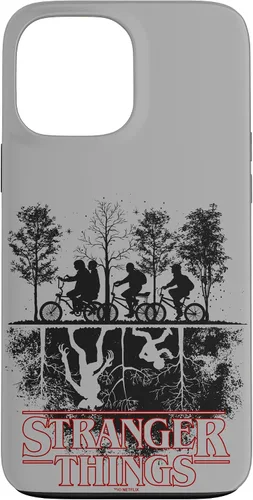 Vista 24 de Stranger Things Upside Down Hawkins Ride - Carcasa con logotipo para iPhone 17