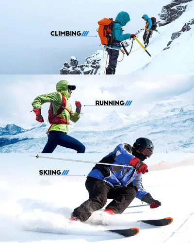 Vista 7 de VELAZZIO Guantes de esquí impermeables y transpirables, guantes de snowboard, 3M Thinsulate aislados cálidos guantes de nieve, para hombres y mujeres