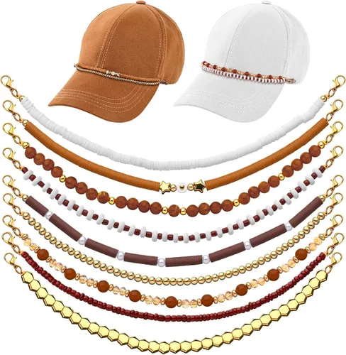 Vista 23 de Geyoga 9 unidades de cadenas para sombrero de camionero, dijes de sombrero de camionero para mujeres y hombres, decoración de billetes, cadena