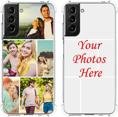 Vista 8 de Funda de teléfono personalizada para Samsung Galaxy S21 [no compatible con S21 Ultra], funda de TPU suave con parachoques ultradelgada, collage
