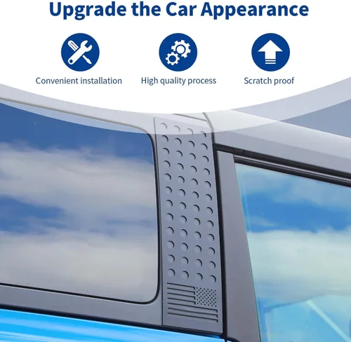 Vista 4 de Cubierta para panel de poste de pilar Bronco B, calcomanía de bandera estadounidense para Ford Bronco 2021 hasta 2 puertas, accesorios exteriores