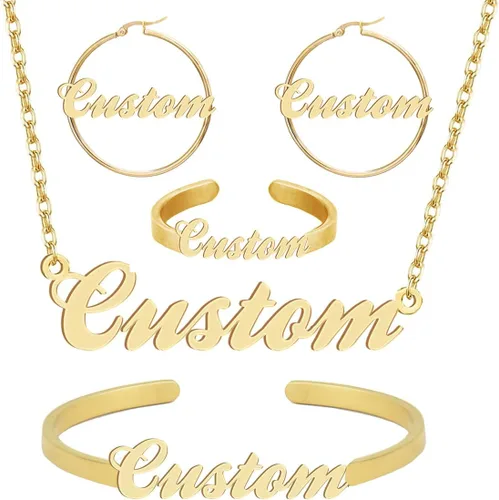 Vista 246 de Personalized Custom Name Pendant Necklace Stainless Steel for Women