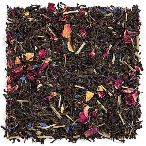 Vista 4 de Tealyra - Milady Grey - Delicioso té negro de hojas sueltas - Pétalos de rosa y citronela con naranja - Cafeína media - Mezcla - Todo natural - 3.88