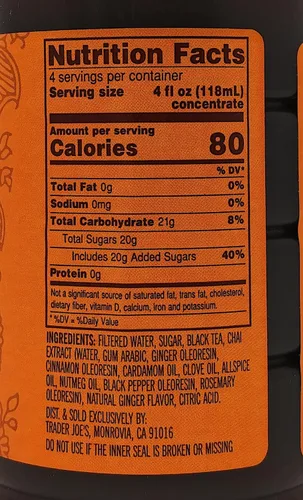 Vista 2 de Trader Joe's Concentrado de té negro Chai con especias de 16 onzas líquidas, paquete de 2, concentrado