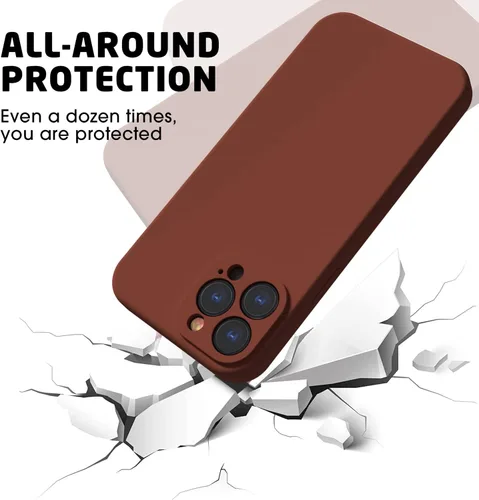 Vista 5 de Funda compatible con iPhone 13 Pro Max 2021, goma de gel de silicona líquida cobertura completa [con protección de cámara] Funda para iPhone 13 Pro