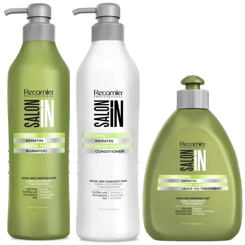 Vista 6 de Salon In by Recamier - Juego de champú y acondicionador Color Guard + tratamiento sin enjuague para cabello teñido Ayuda a preservar la vitalidad
