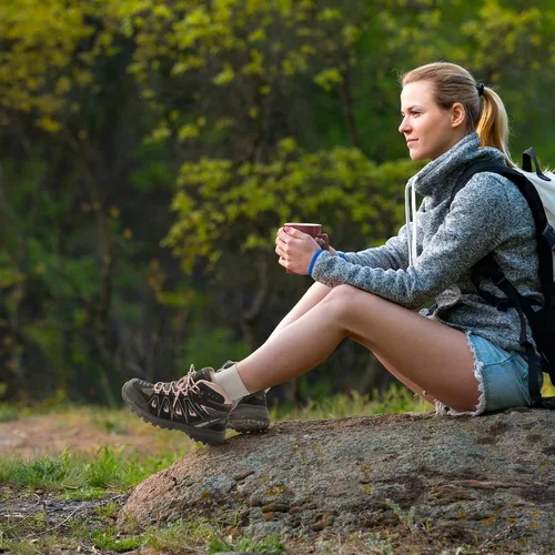 Vista 2 de NORTIV 8 Botas de senderismo impermeables para mujer botas de senderismo al aire libre senderismo campamento senderos