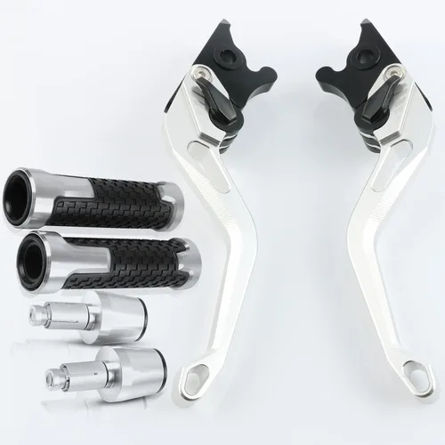 Vista 10 de Embrague de freno de motocicleta Palanca de embrague de freno ajustable para motocicleta Accesorios 3D Rhombus CNC con logotipo para Suzuki V-Strom