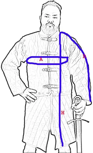 Vista 7 de Gambeson - Vestido de disfraz grueso acolchado de algodón SCA LARP