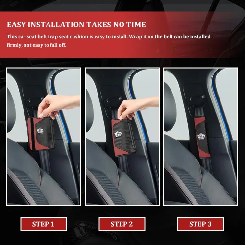 Vista 7 de Funda para cinturón de seguridad de automóvil, protector de cinturón de seguridad, almohadilla de arnés suave de cuero transpirable que protege tu