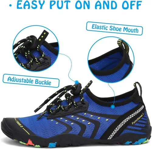 Vista 5 de SAGUARO Kids Boys Girls Water Shoes Non-Slip Quick-Dry Barefoot Aqua Shoe Outdoor Sport Beach Swimming Surfing Diving