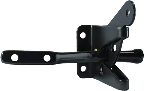 Vista 13 de Cerradura de puerta de centinela de doble puerta. Candado para mayor seguridad con recubrimiento en polvo negro y tiene herrajes. Estuche cantidad 6