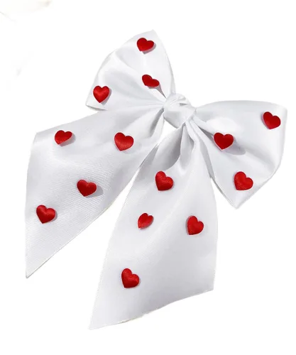 Vista 7 de Pinzas para el pelo para niñas, horquillas para el cabello con lazo para San Valentín, JHV14 (juego de 3 piezas)