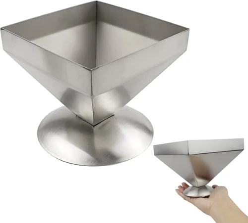 Vista 9 de DOERDO Molde de acero inoxidable pirámide para alimentos, moldes de presentación de alimentos para tartas, platos para servir en el hogar
